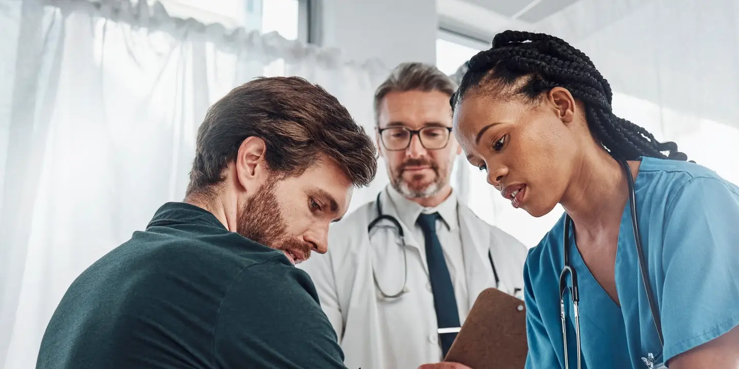 nurse with patient