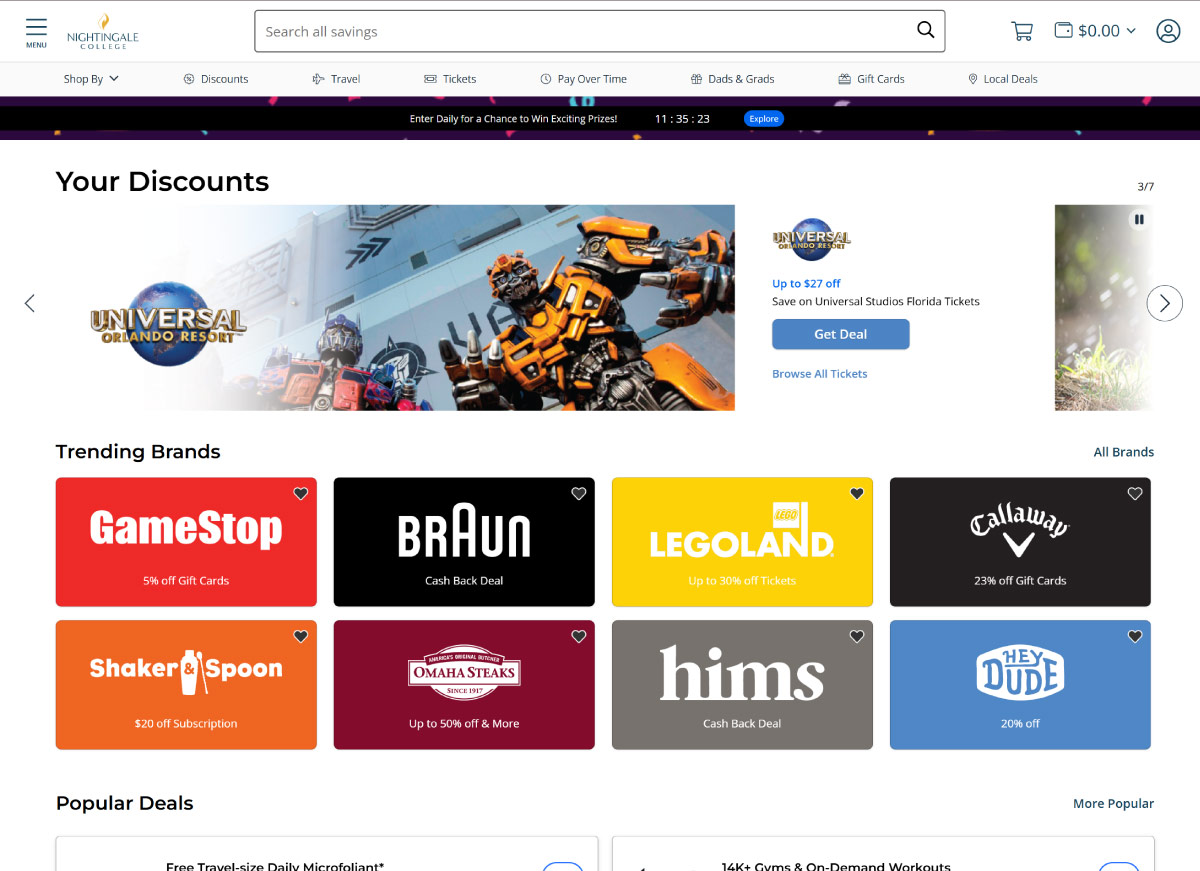 Screenshot of BenefitHub Platform