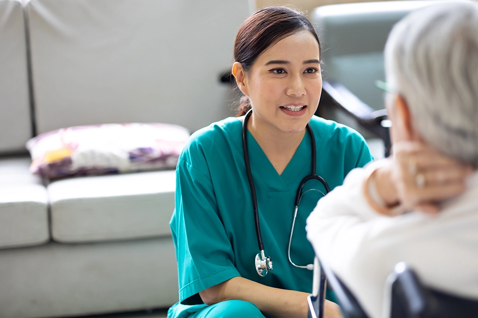 nurse with patient