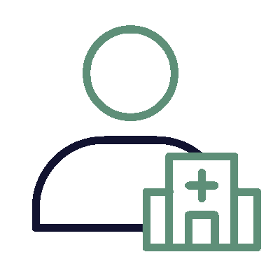 person in hospital icon