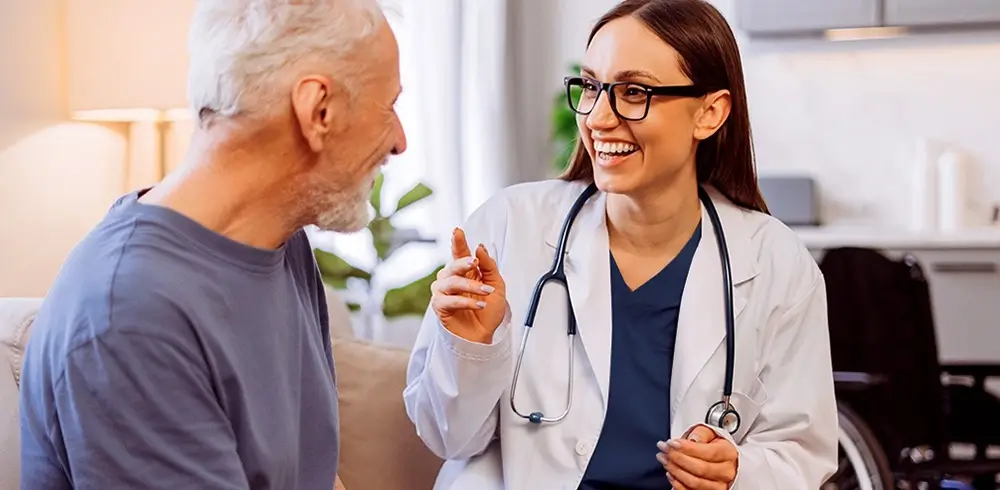 nurse and patient Trade show