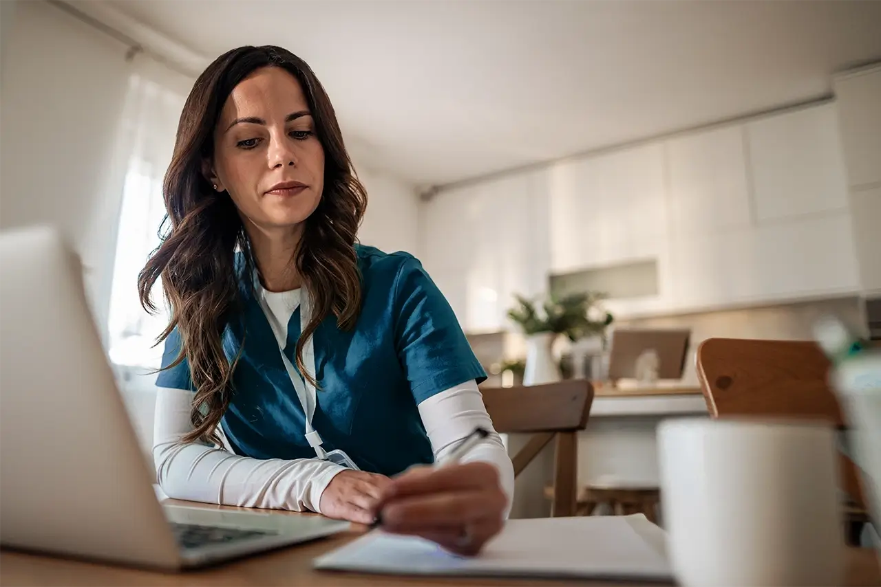 female on laptop