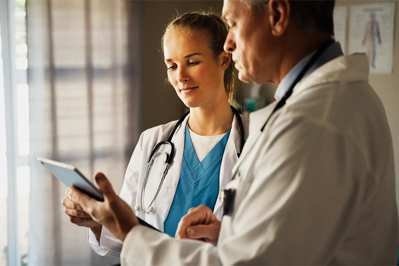 nurse with patient