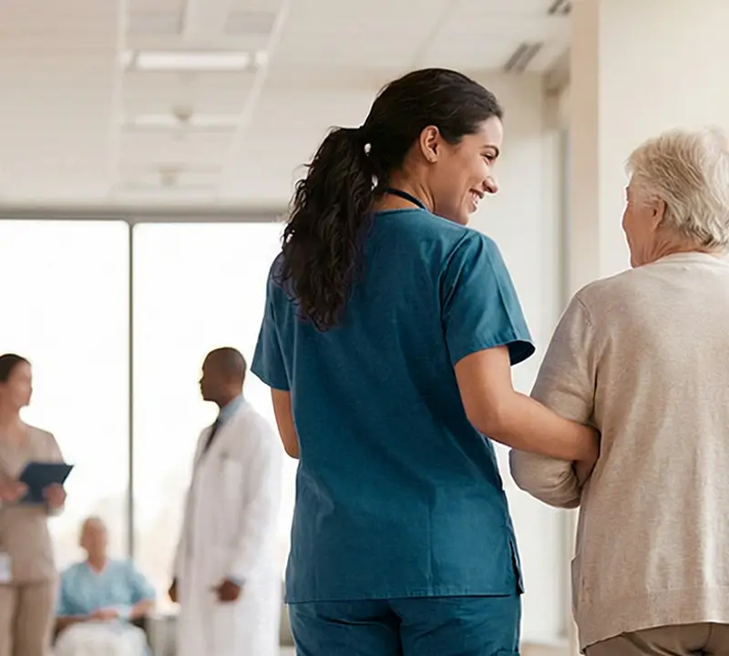 nurse with patient