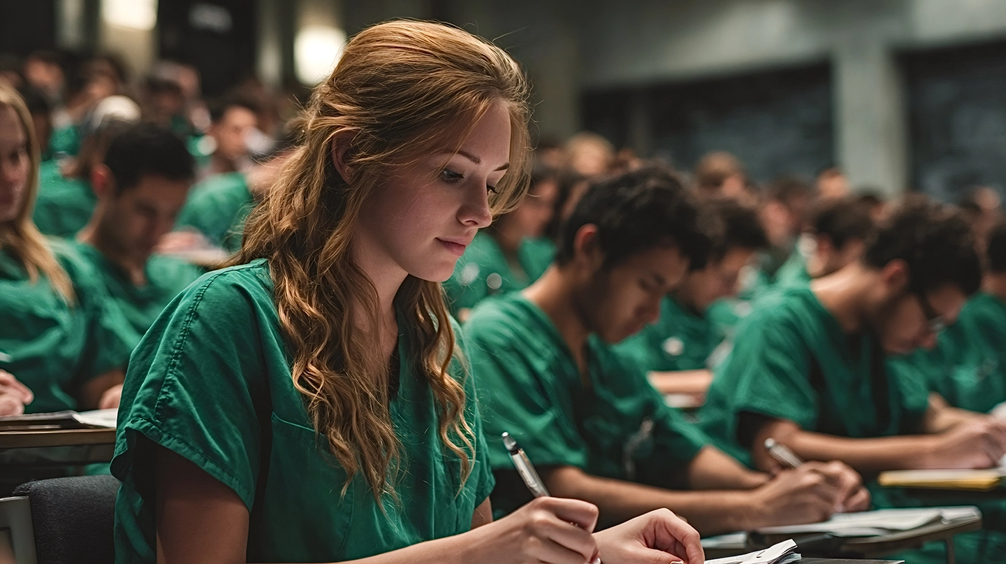 nurses taking exam